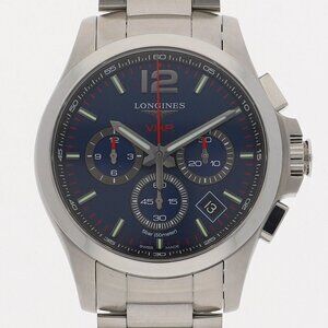LONGINES L3.717.4.96.6 Conquest Chrono blue SS/CE QZ